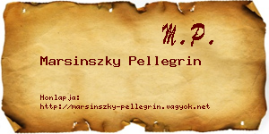 Marsinszky Pellegrin névjegykártya